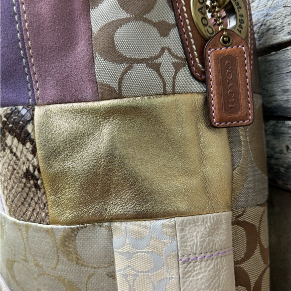 Coach Patchwork Bucket Shoulder Bag - Picture 5 of 12